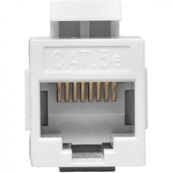 Адаптер проходной EKF TERACOM кат.5E неэкранированный RJ45-RJ45 тип Keystone белый