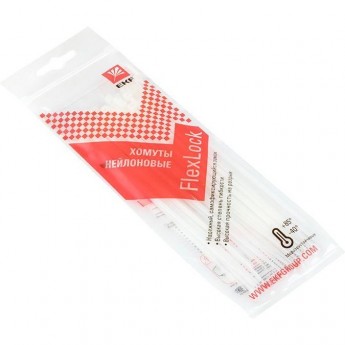 Хомут EKF P6.6 2.5х150 FlexLock стандартный бел. (уп.100шт) Хомут EKF P6.6 2.5х150 FlexLock стандартный бел. (уп.100шт)