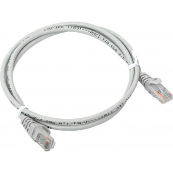 Патч-корд EKF TERACOM PRO Cat.5E неэкранированный UTP оболочка PVC серый (1.0м)