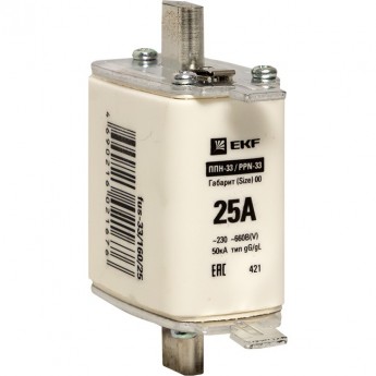 Плавкая вставка EKF PROxima ППН-33 160/ 25А габарит 00