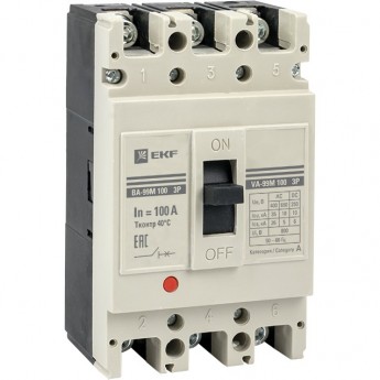 Выключатель автоматический EKF PROXIMA ВА-99М 100/100А 3P 35кА